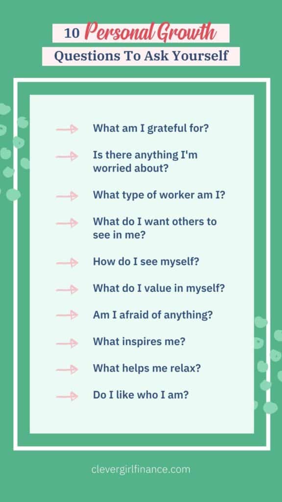 Personal Growth Questions infographic